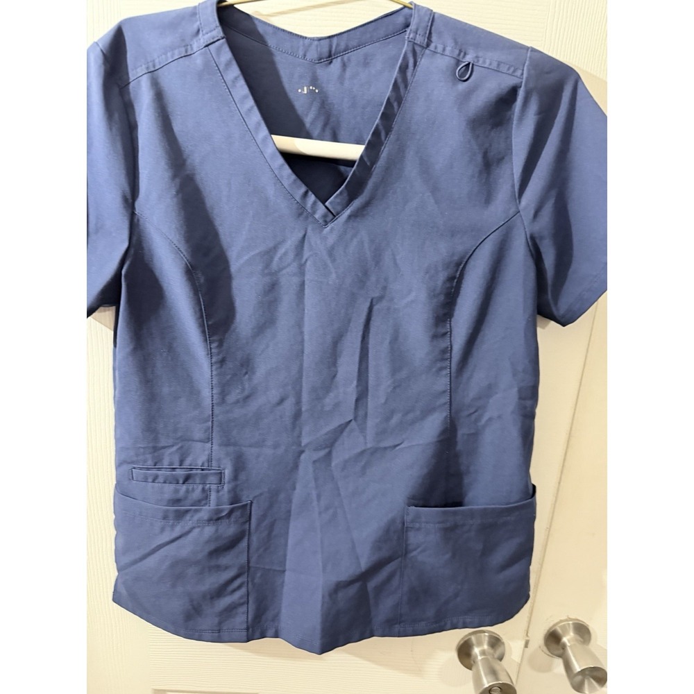 Momentum By‎ Maevn Scrub Top Size Medium Navy Blue